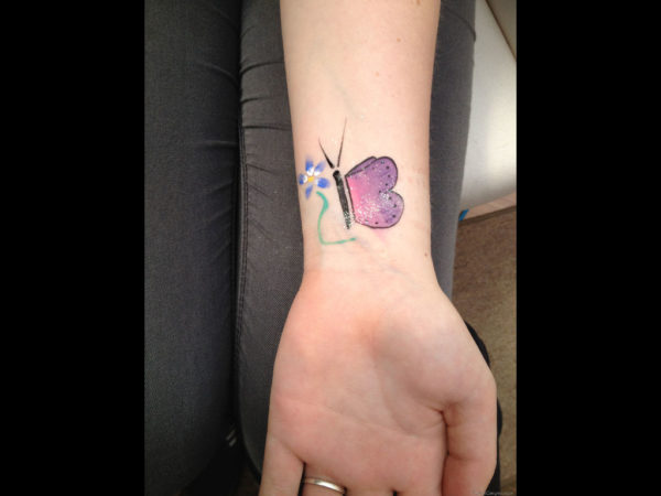Amazing Colored Butterfly Tattoo