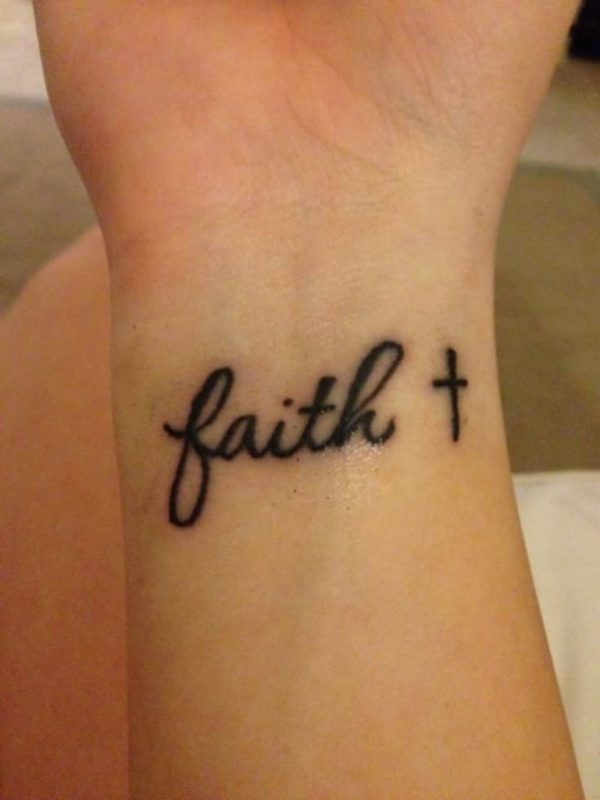 Amazing Faith Tattoo On Wrist