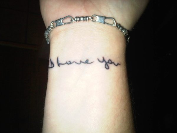 Amazing I Love You Tattoo On Wrist