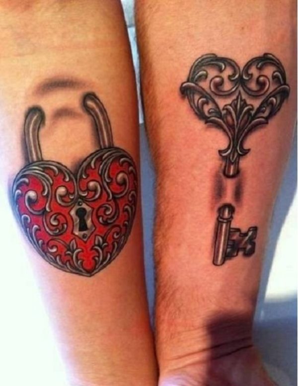 Amazing Lock And key Tattoo