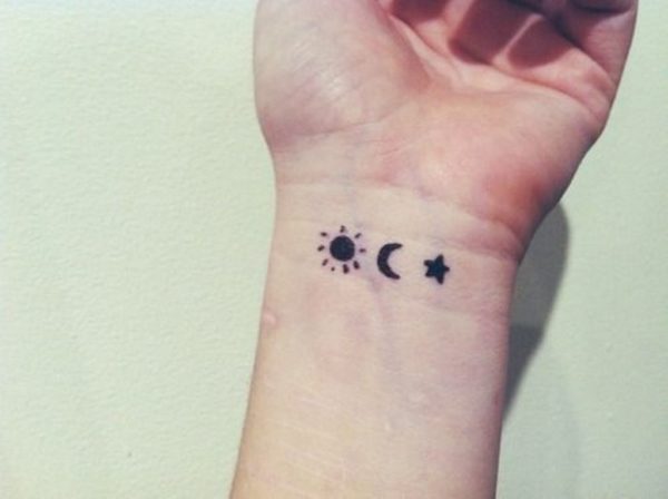 Amazing Sun Star Tattoo On Wrist