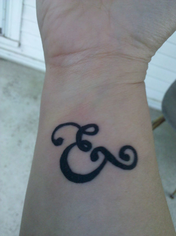 Ampersand Designer Wrist Tattoo