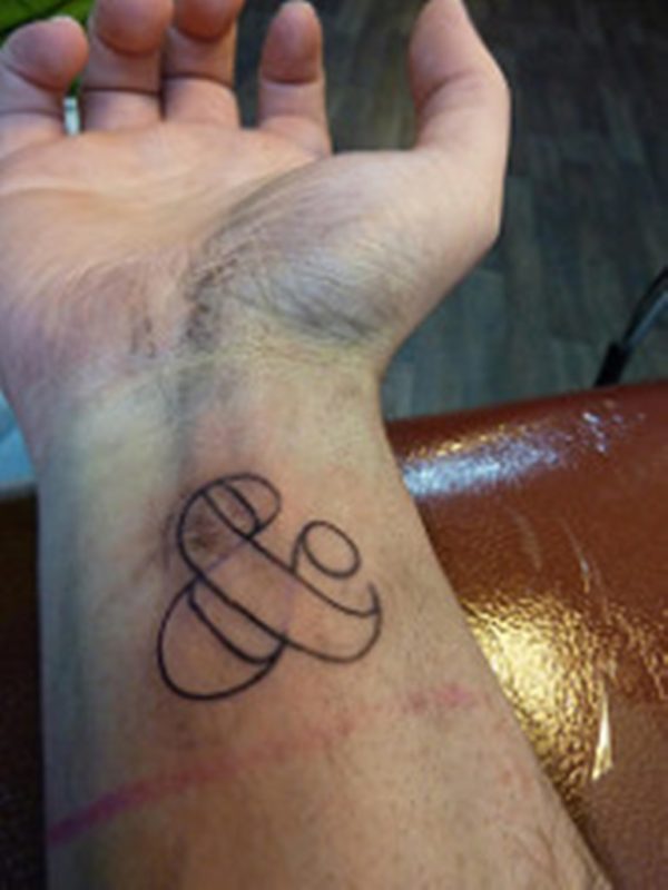 Ampersand Wrist Tattoo Design