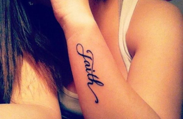 Attractive Faith Wrist Tattoo 