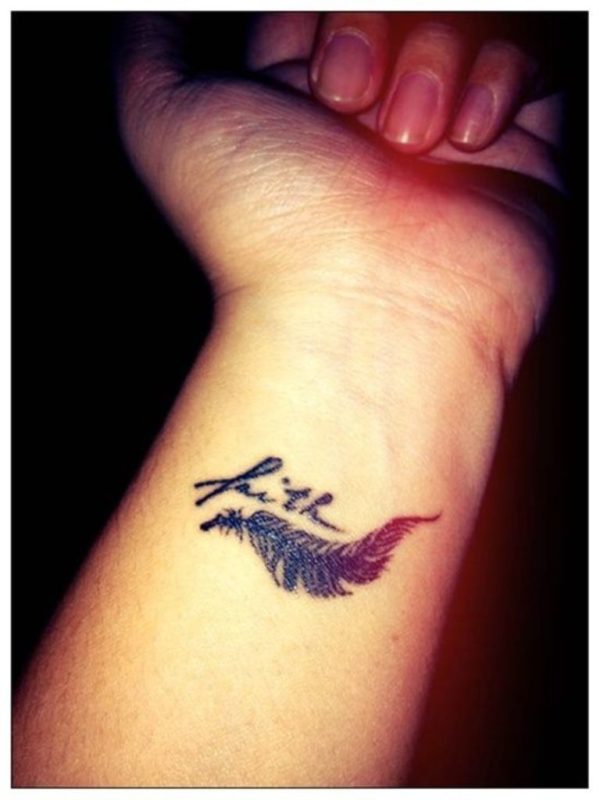 Attractive Faith Wrist Tattoo