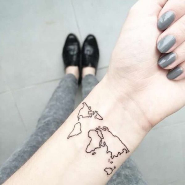 Awesome Map Tattoo
