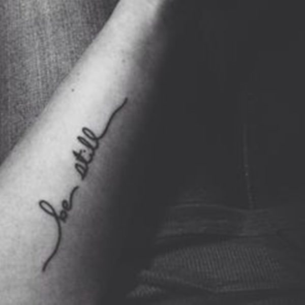 Be Still Tattoo Design On Wrist