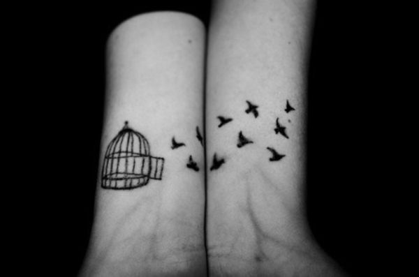Bird Cage Wrist Tattoo