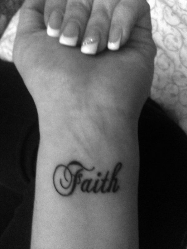 Black And White Faith Tattoo