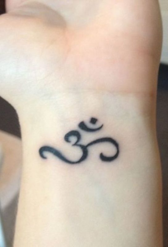 Black Om Tattoo