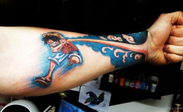 Cartoon Tattoo Design On Wrist