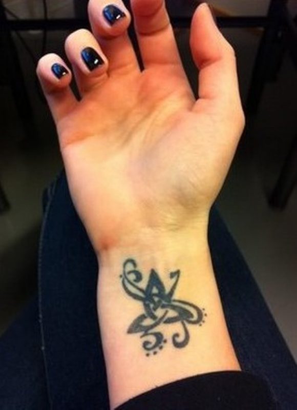 Celtic Knot Wrist Tattoo Image