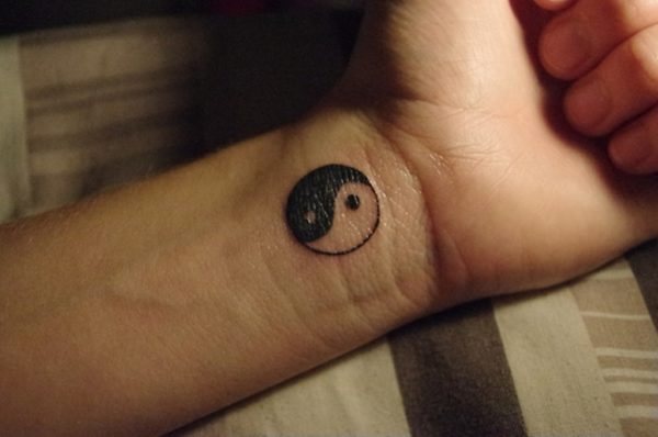 Chinese Yang Tattoo On Wrist