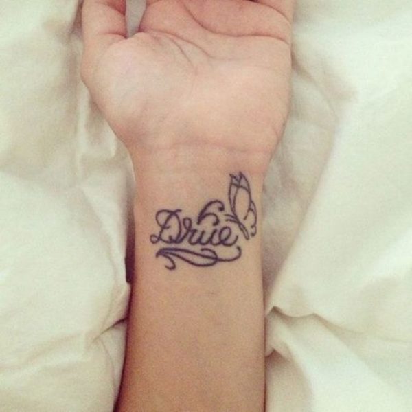 Classic Butterfly Tattoo On Wrist