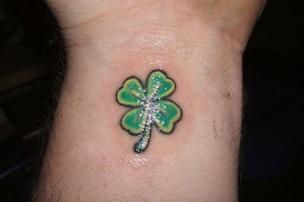 Clover Leaf Tattoo On Wrist
