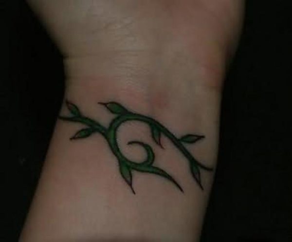 Clover Vine Wrist Tattoo