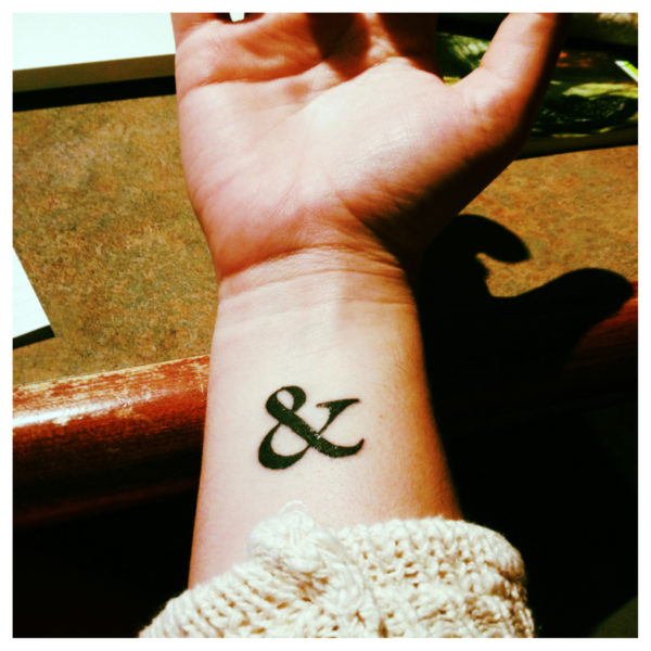 Cool Ampersand Tattoo On Wrist