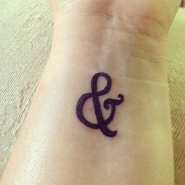Cool Ampersand Wrist Tattoo