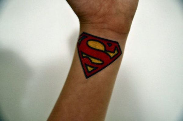 Cool Superman Wrist Tattoo