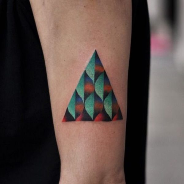 Creative Geometric Triangle Tattoo