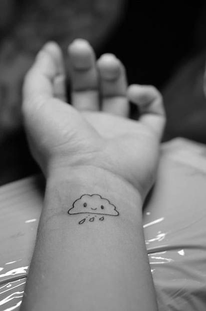 Cute Black And White Tattoo On Wrist