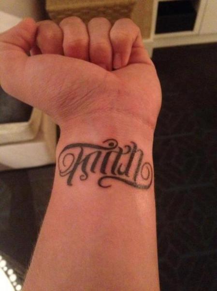 Cute Faith Designer Tattoo