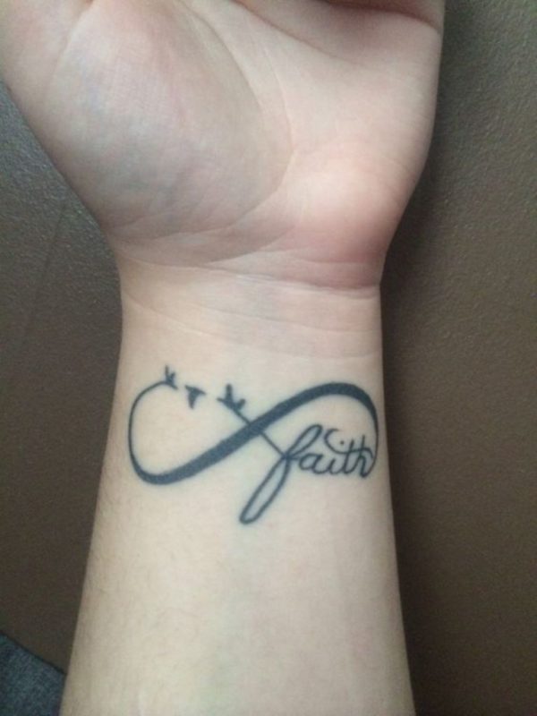 Cute Faith Tattoo On Wrist