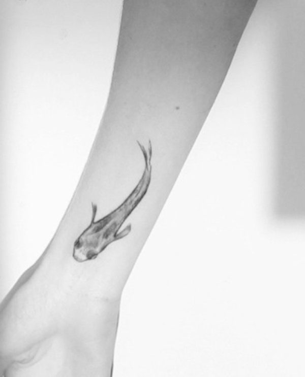 Cute Fish Tattoo On Wrist