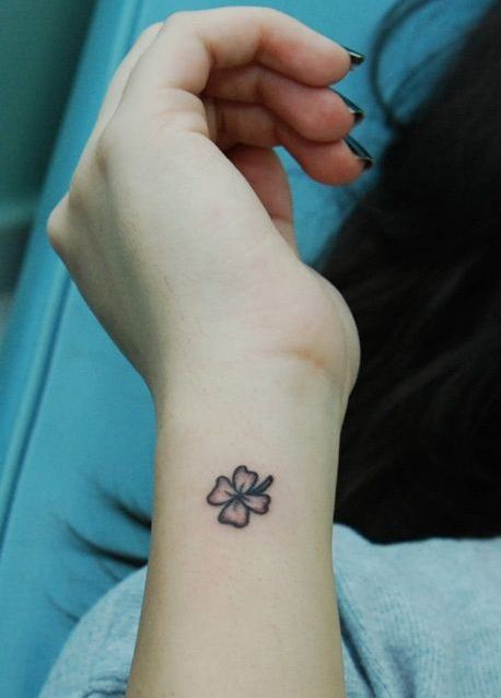 Cute Leaf Tattoo On Wrist