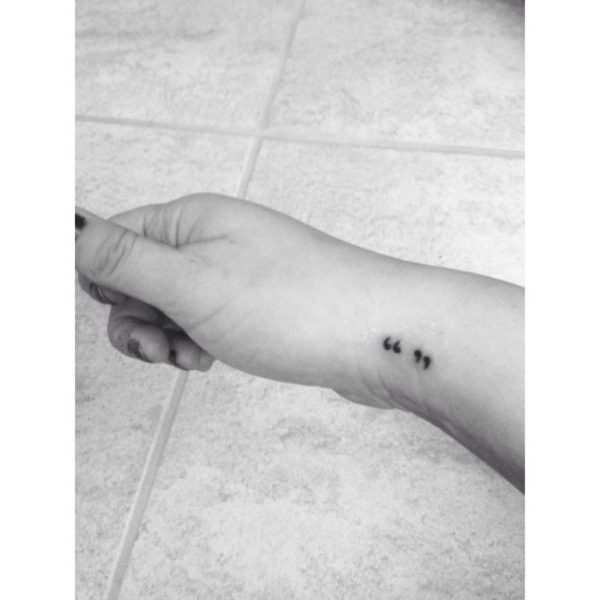 Cute Quotation Mark Tattoo On Wrist