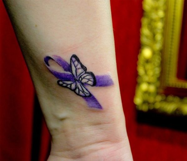 Cute Small Butterfly Tattoo On Wrist