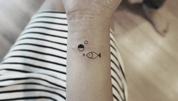 Cute Small Fish Tattoo On Wrist
