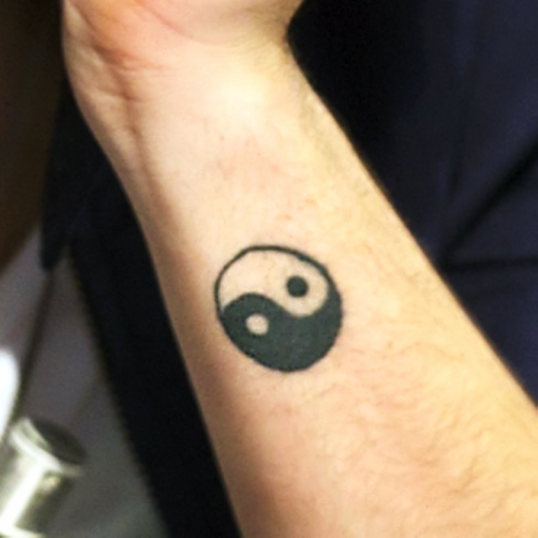 Cute Yang Tattoo On Wrist