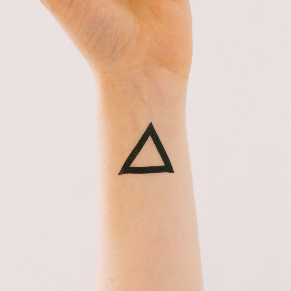 Dark Black Triangle Tattoo