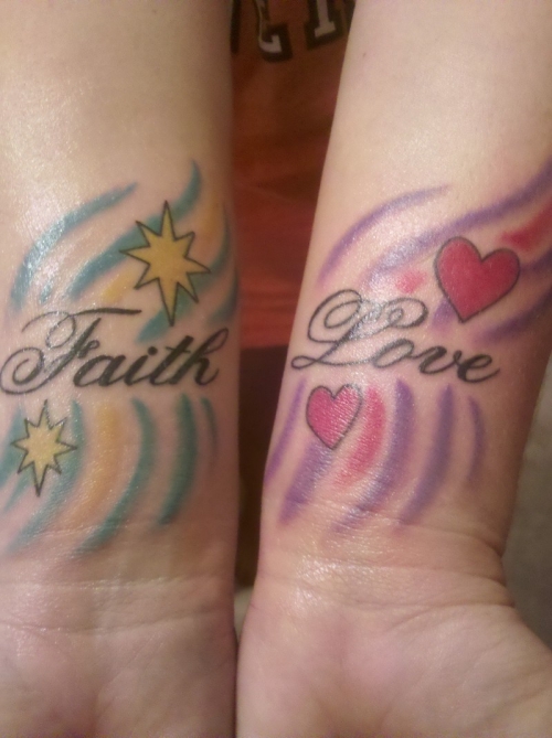 Designer Faith Love Tattoo