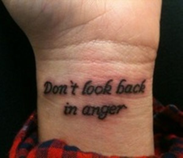 Don't Look Quote Tattoo