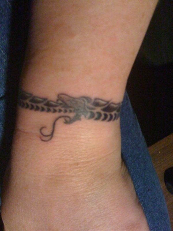 Dragon Band Tattoo On Wrist