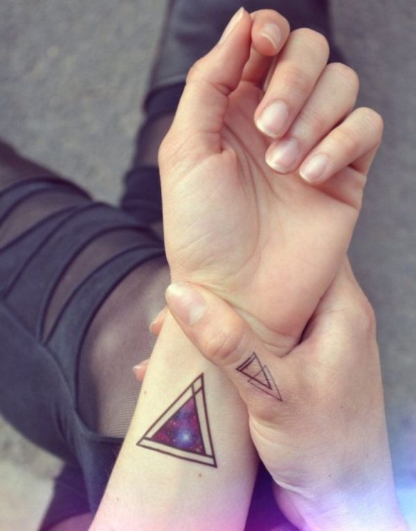 Elegant Triangle Tattoo On Wrist