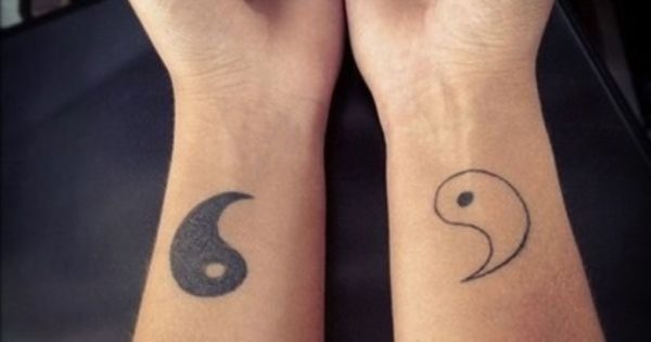 Elegant Yin Yang Tattoo On Wrist