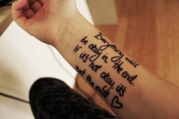 Everything Will Be Okay Tattoo On Wrist