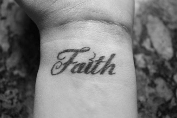 Faith Tattoo Design On Wrist
