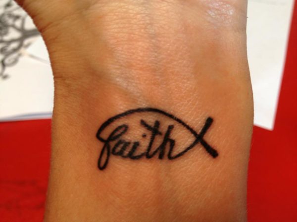 Faith Tattoo Design On Wrist