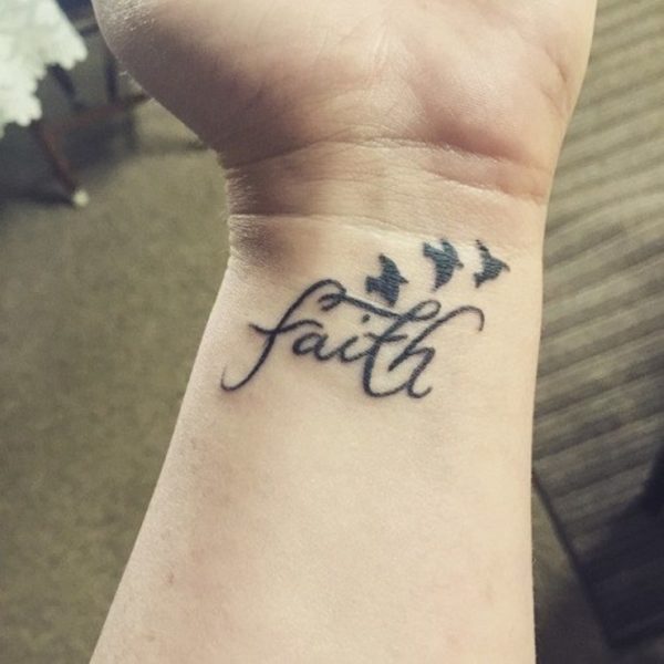 Faith Wrist Tattoo Design