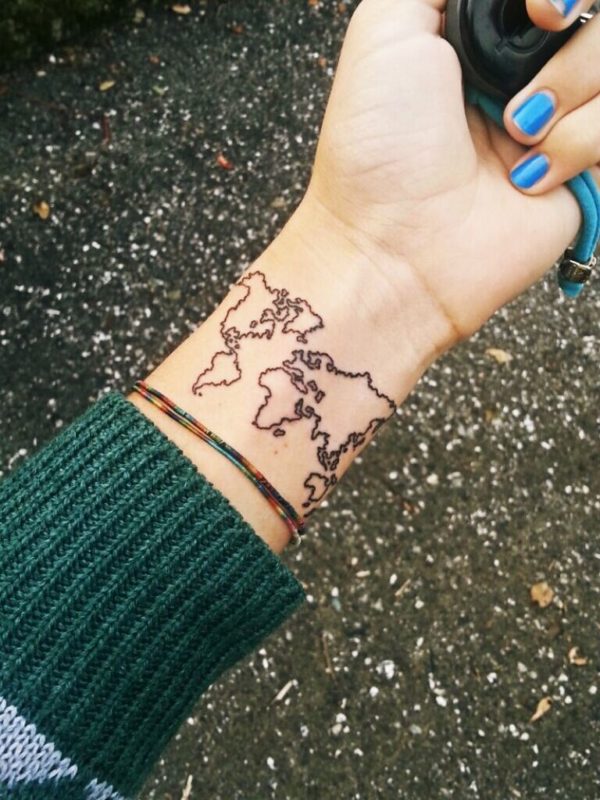 Fantastic Map Tattoo