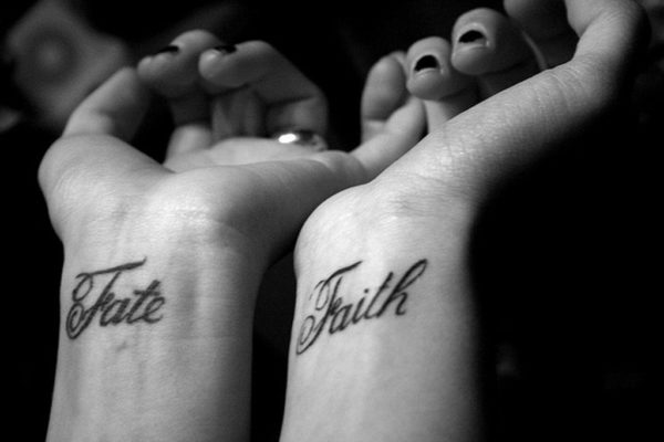Fate Faith Tattoo On Wrist