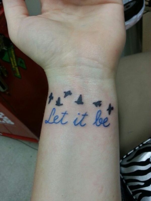 Flying Birds And Let It Be Tattoo