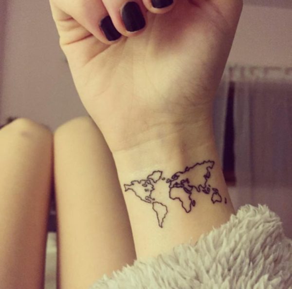 Graceful Map Tattoo