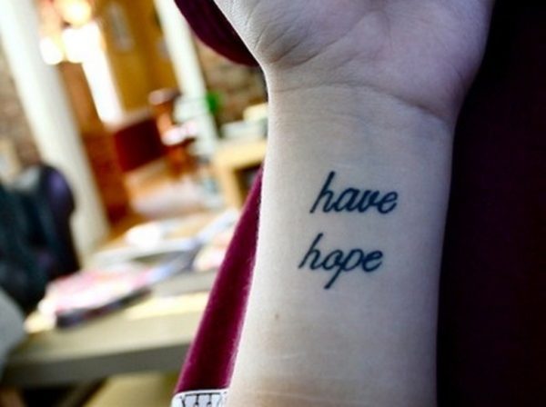 Have Hope Tattoo On Wrist