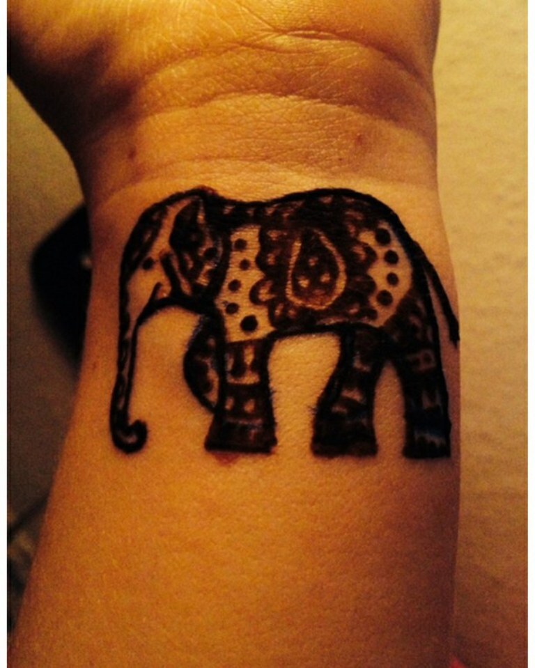 Henna Elephant Tattoo.