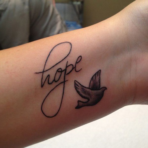 Hope And Dove Tattoo